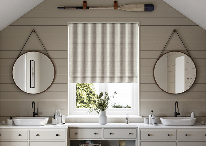 Emily Bond Oscar Stripe, Smoke - Twist&Fit Roman Blind - Image 3